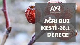 Ağrı Buz Kesti -26.1 Derece!